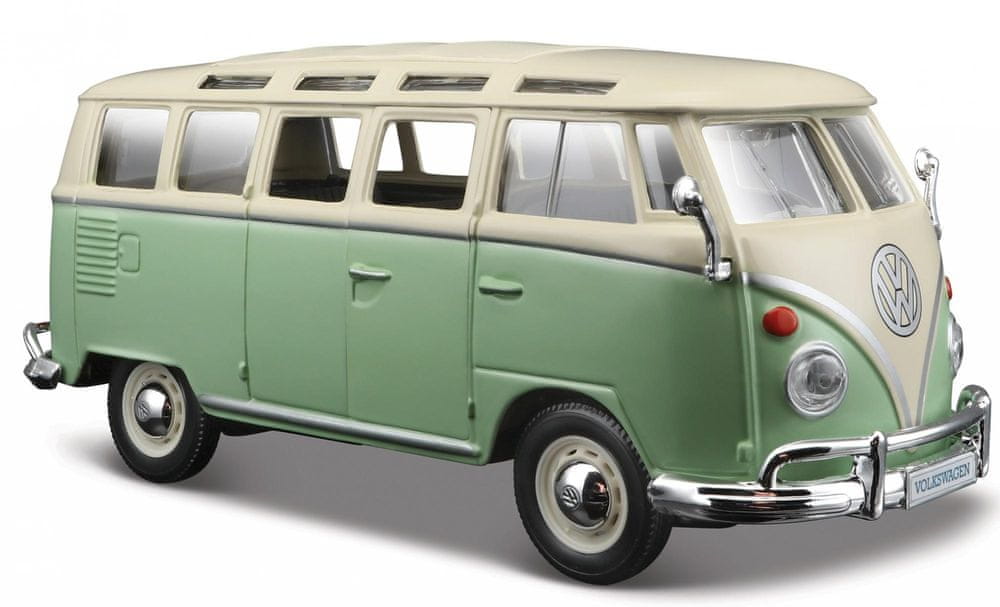 Maisto Volkswagen Van Samba zelený 1:24